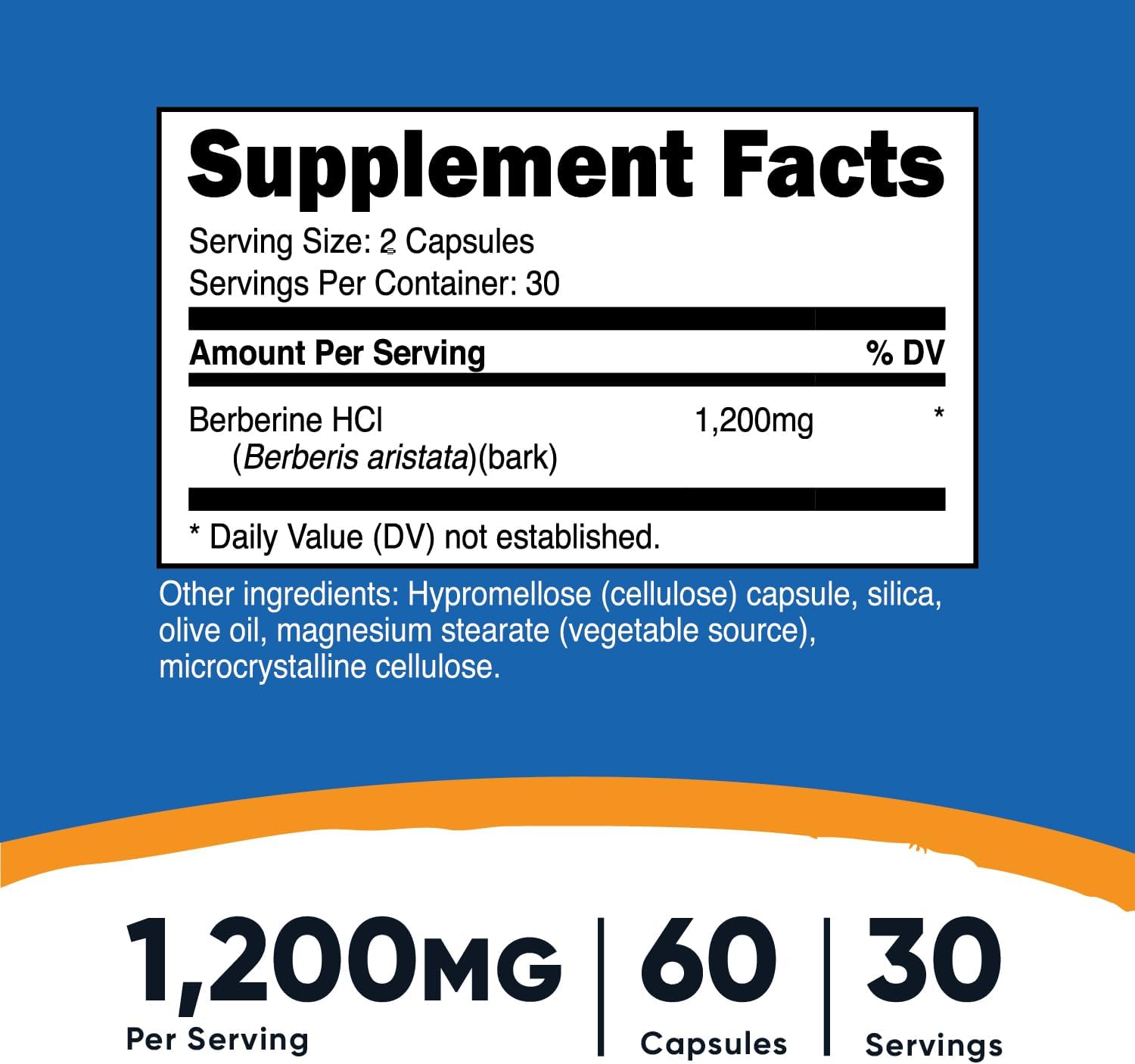 Nutricost Berberine HCl 600mg, 60 Vegetarian Capsules - Gluten Free  Non-GMO