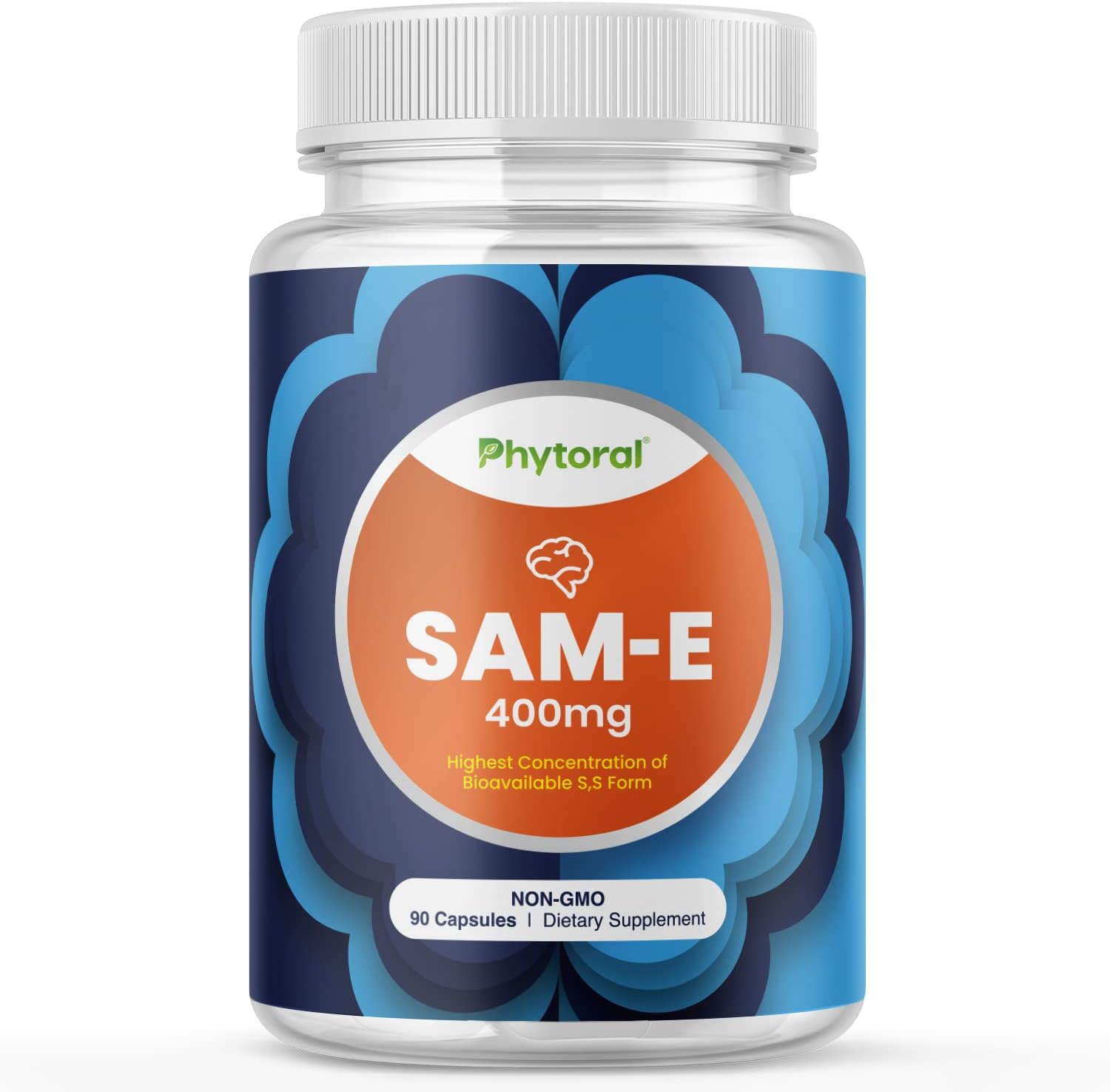 Pure Sam E Vitamin Supplement - Sam-E 400mg Memory Supplement for Brain Support Mood Boost Joint Health and Liver Support - Brain Boost Nootropic Supplement and Natural Supplement - 90 Capsules