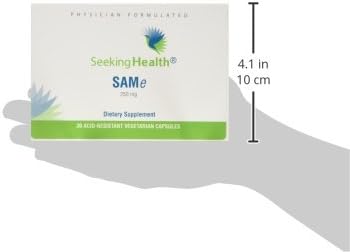 Seeking Health SAMe, 250 mg S-adenosyl-L-methionine Supplement, Supports Methylation, Healthy Mood Support, Vegan and Vegetarian (60 acid-resistant capsules)*