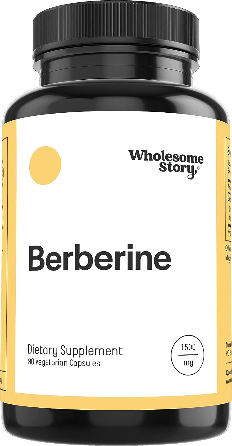 Wholesome Story Berberine Supplement 1500mg | Berberine HCl 500mg Per Capsule | 97% Standardized Purity | Support for Metabolic Profiles, Hormonal Balance | 90 Vegetarian Berberine Capsules