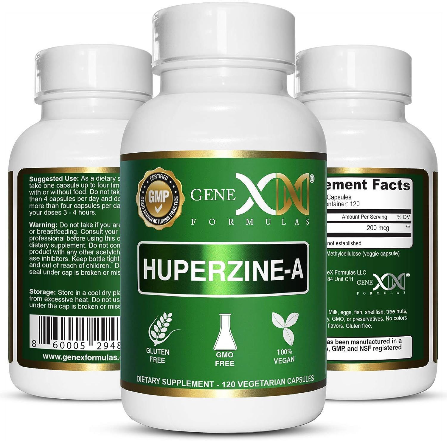 Genex Huperzine A 200mcg 120 Capsules